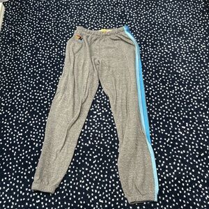 Aviator Nation | 5 STRIPE SWEATPANTS | Heather/Blue | S